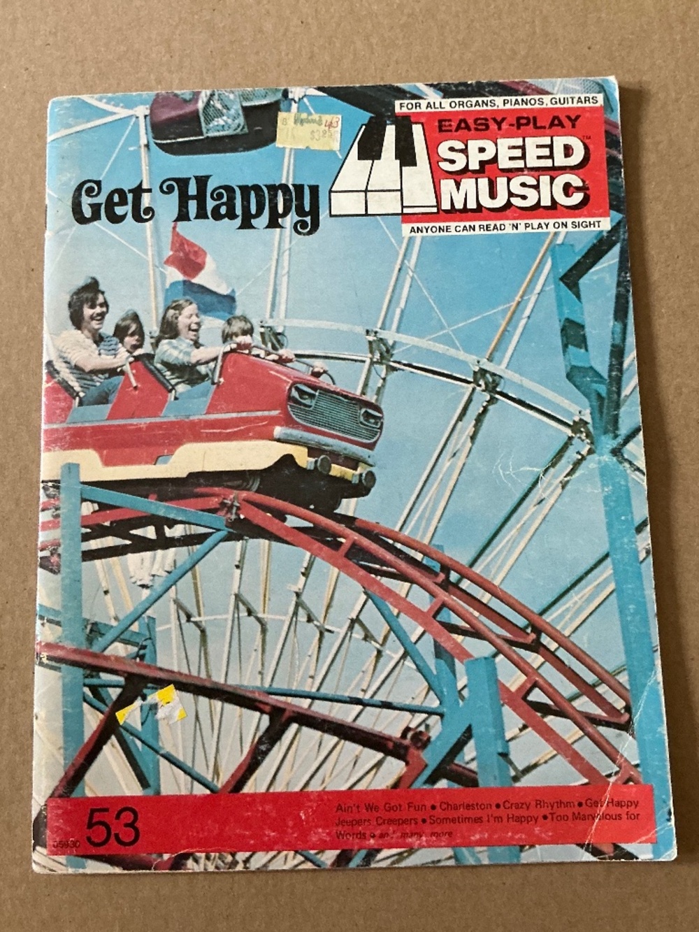 Sight & Sound Speed Music Book 53 Get Happy Easy-Play Organ, Pianos, Guitars